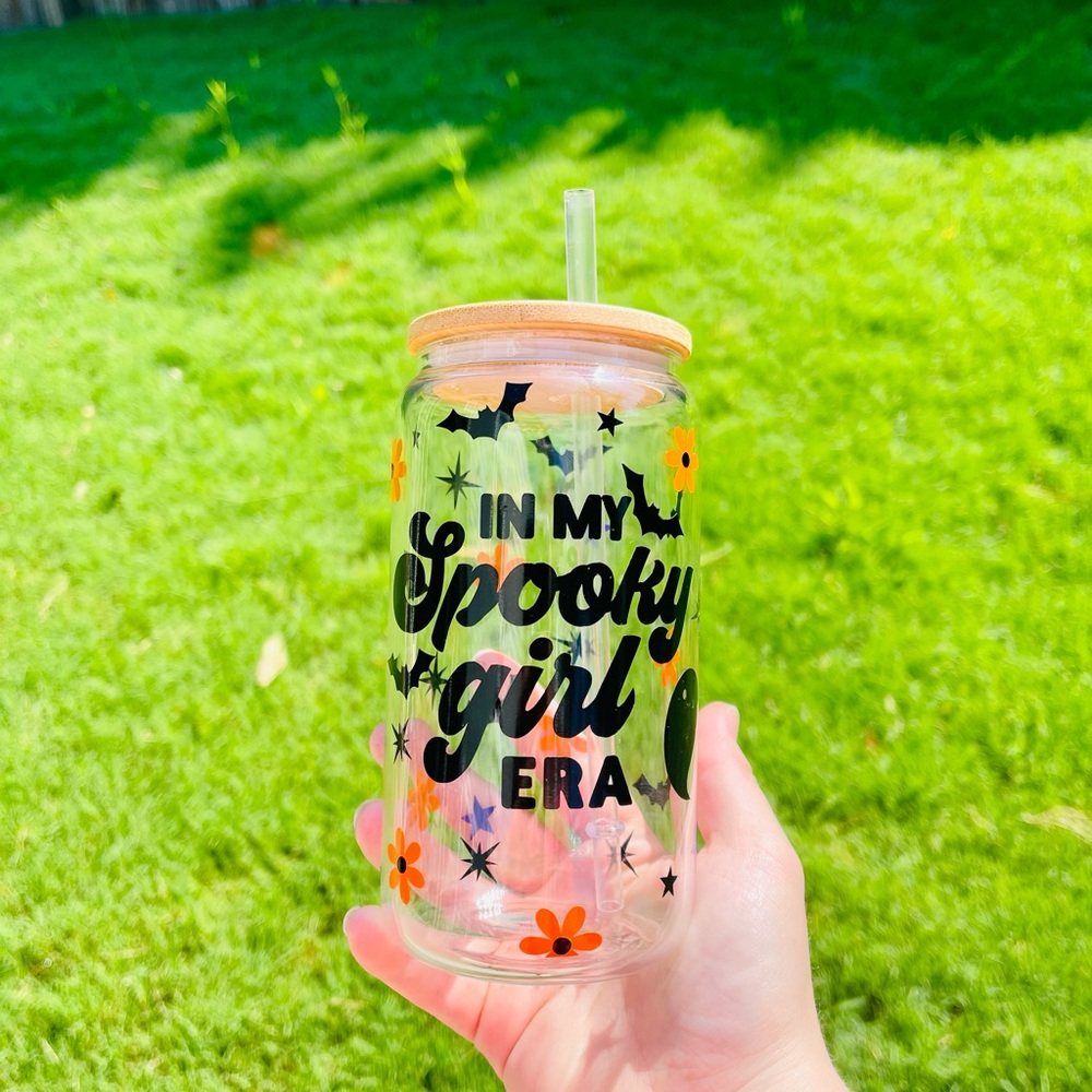 Hallloween Beer can glass
